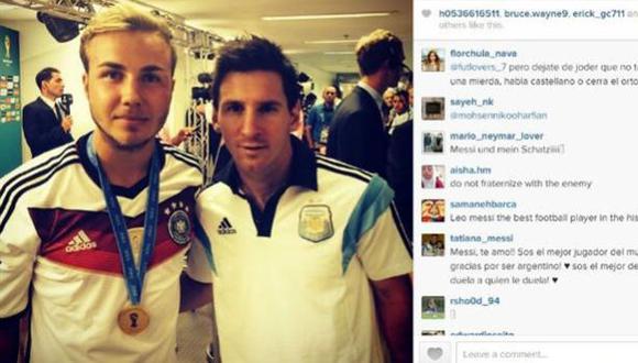 La historia detrás de la foto "provocativa" de Götze con Messi