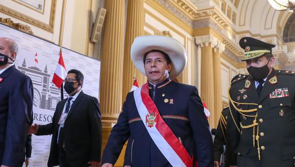 Pedro Castillo asumió la Presidencia de la República, pero aún no tiene ministros (Foto Andina)