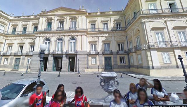 Así lucía en Street View el histórico Museo Nacional de Brasil que se incendió en Río de Janeiro. (Google Maps)