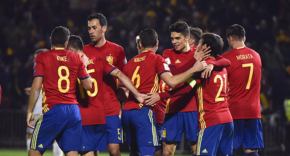 España vs Macedonia se enfrentan EN VIVO y EN DIRECTO este sábado 12 de noviembre a las 2:45 pm, por la fecha 4 de las Eliminatorias Rusia 2018 de Europa. (Foto: EFE)