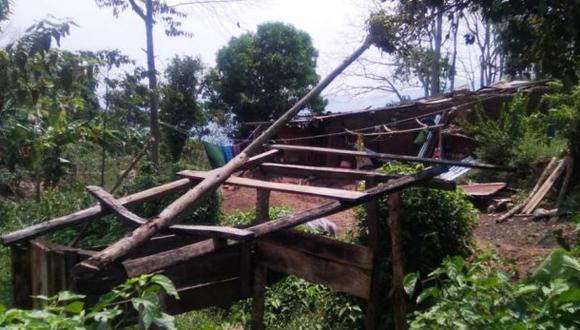 Tayacaja: fuertes vientos dejaron sin techo 42 viviendas