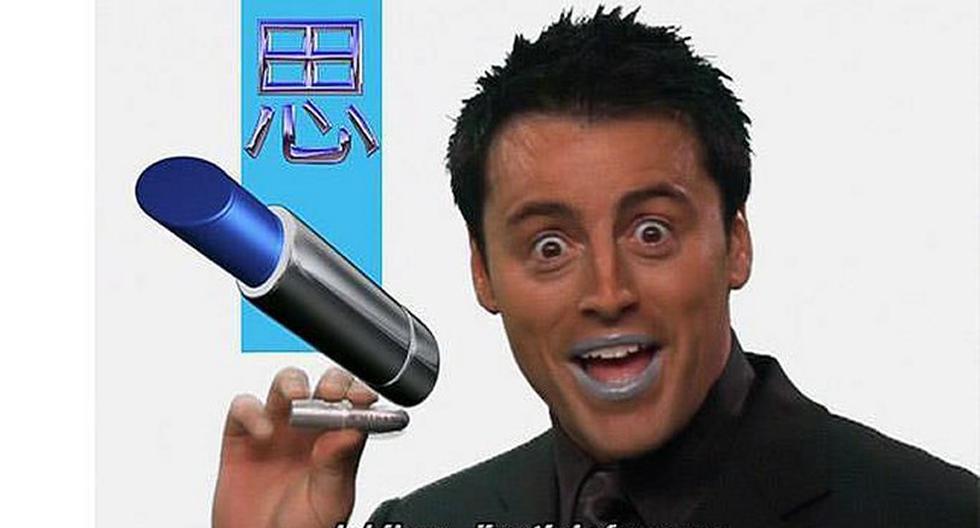 Joey de Friends publicita recordado anuncio de pintalabios para hombre. (Foto: Difusión)
