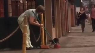 Veterinaria maltrató y abandonó a cachorro en la calle [VIDEO]