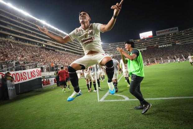 José Rivera celebrando su gol. (Foto: Joel Alonzo / GEC)