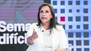 Dina Boluarte denuncia que políticos azuzan a la población