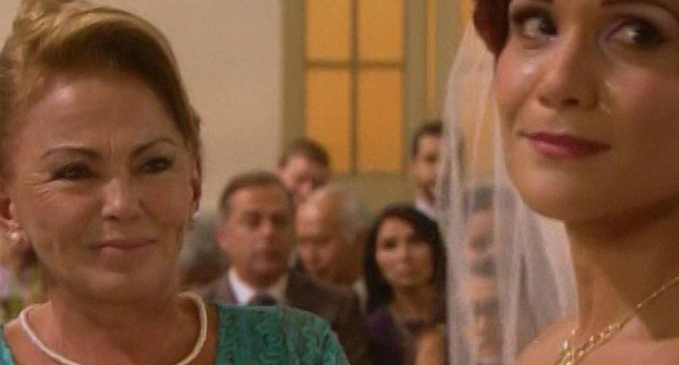 Malena, entre lágrimas, presentó a mamá Rosa como su madre en el día de su boda. (Foto: Captura América TV)
