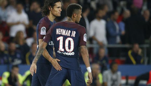 En el último partido del PSG le cobraron un penal a favor. Edison Cavani tomó el balón, Neymar le habría solicitado el remate desde los doce pasos, pero el uruguayo lo ignoró. Foto: AFP