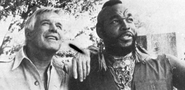 In the image George Peppard and Mr T., two of the members of 'The Magnificent', a series that captivated for its action scenes and the singular sense of humor of its protagonists.  (Photo: GEC Historical Archive)