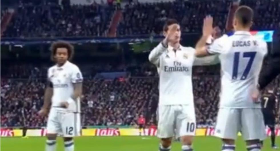 Sorpresiva reacción del Santiago Bernabéu para despedir a James Rodrígez. (Foto: Captura YouTube)