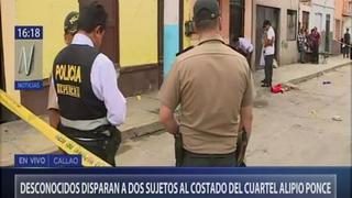 Callao: atacan a balazos a dos hombres cerca del cuartel policial Alipio Ponce 