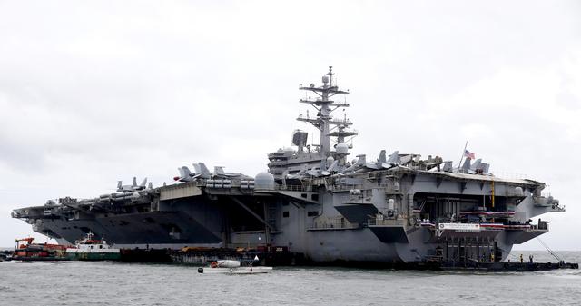 Estados Unidos lleva el portaaviones nuclear USS Reagan a las aguas disputadas con China. (AFP).