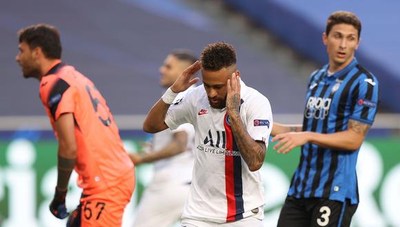 PSG vs. Atalanta: Neymar y el inusual error en su definición que privó a los franceses del 1-0 | Foto: AFP