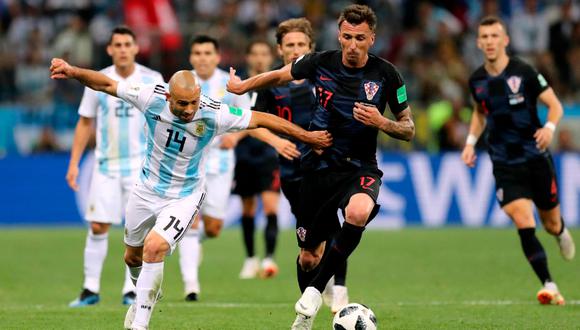 Imagen del duelo por la segunda fecha de la fase de grupos en Rusia 2018. Foto: Reuters