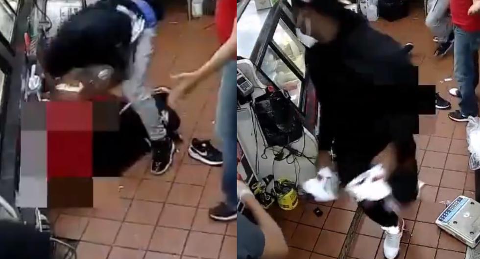 The brutal beating and stabbing of a minor by two men to steal his sneakers in New York