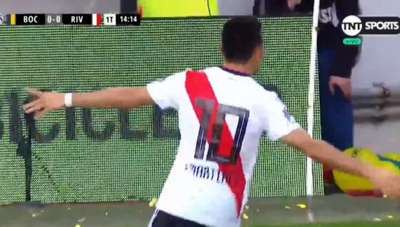 El gol de Pity Martínez. (Video: TNT Sports)