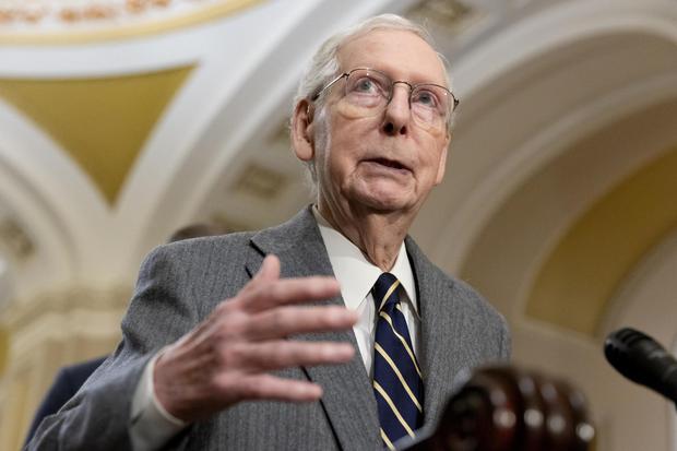 El líder de la minoría republicana en el Senado estadounidense, Mitch McConnell. (EFE/EPA/MICHAEL REYNOLDS).