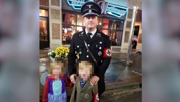 Facebook | Padre recibe duras críticas por disfrazar a su hijo de Adolfo Hitler por Halloween. (Captura)