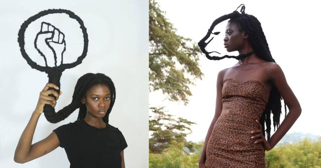 Laetitia Ky es una artista feminista proveniente de Costa de Marfil, que se ha vuelto popular luego de transmitir poderosos mensajes mediante esculturas elaboradas con su propio cabello. (Fotos: IG/ @laetitiaky)