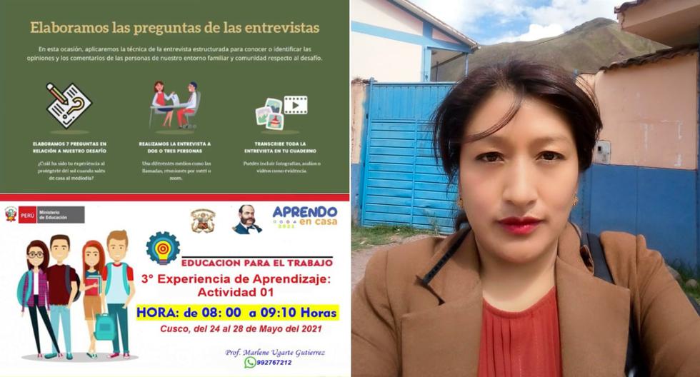 Marlene Ugarte Gutiérrez es la docente cusqueña que utiliza Facebook para dictar clases a sus alumnos.