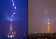 Imágenes impactantes: rayo alcanza la Torre Eiffel durante tormenta eléctrica en París