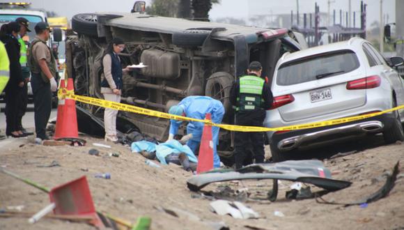 El trágico accidente ocurrió a la altura del kilómetro 27 de la Panamericana Sur | Foto: Joseph Ángeles / @photo.gec