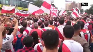 River Plate vs Flamengo: fanáticos millonarios se lucieron en el tradicional banderazo en centro de Miraflores