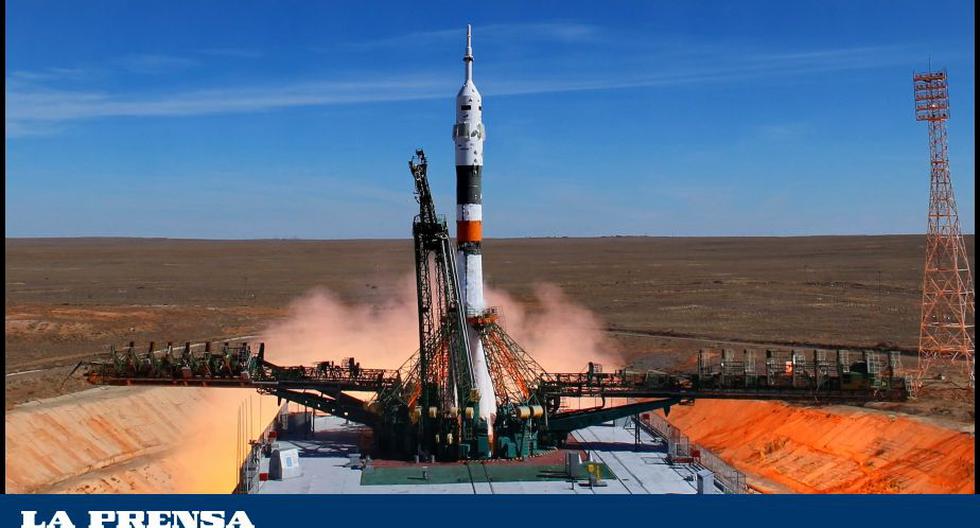 Lanzamiento de la Soyuz MS-10 desde el cosmódromo de Baikonur. La nave rusa, que despegó con el cosmonauta ruso Alexéi Ovchinin y el astronauta de la NASA Nick Hague a bordo, tuvo que aterrizar de emergencia. (Foto: EFE)