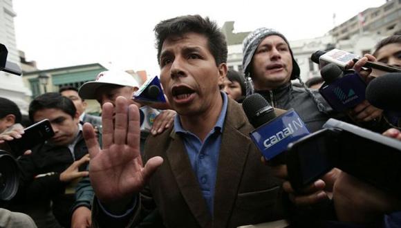 El profesor Pedro Castillo, líder del ‘comité de lucha de las bases regionales del Sutep’, encabeza el grupo de maestros que aún no logra llegar a un acuerdo con el Ejecutivo. (Foto: Anthony Niño de Guzmán / El Comercio)