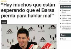 Messi: "Muchos esperan que el Barcelona pierda para decir que todo se acabó"