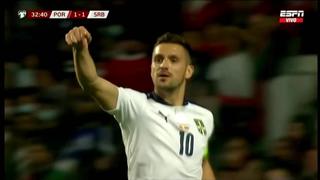 Se le escapó a Rui Patricio: Dusan Tadic puso 1-1 el vibrante Portugal-Serbia | VIDEO
