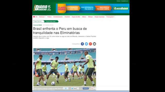 Brasil vs. Perú: así informaron medios brasileños sobre choque - 6