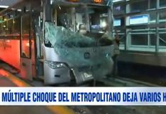 Múltiple choque de buses del Metropolitano dejó más de 20 heridos en la Vía Expresa