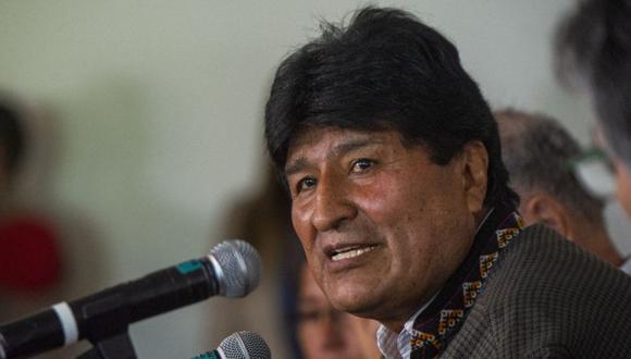 El expresidente de Bolivia, Evo Morales, habla durante una conferencia de prensa en el hotel Fiesta Americana en la Ciudad de México.