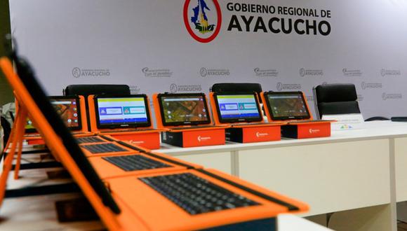 Las más de 4 mil tablets servirán para que los estudiantes ayacuchanos puedan desarrollar sus clases escolares virtuales | Foto: Gore Ayacucho