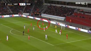 Bayer Leverkusen vs. Porto: Lucas Alario convirtió el 1-0 que fue convalidado por el VAR | VIDEO