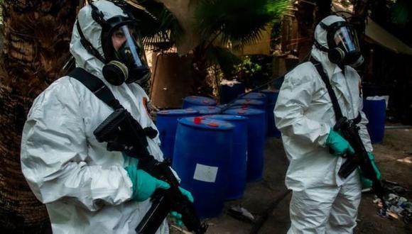 En junio la policía de Sinaloa desmanteló tres laboratorios clandestinos de metanfetamina en ese estado mexicano. Foto: Getty images, vía BBC Mundo