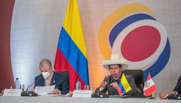 El mandatario también destacó la invitación que le ha hecho a su par colombiano, Iván Duque, a la ciudad de Chota para realizar el siguiente Gabinete Binacional, el 2023. (Foto: Presidencia)
