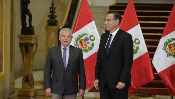 El presidente del Consejo de Ministros, César Villanueva, aseguró que confía en transparencia de Martín Vizcarra. (Foto: GEC)
