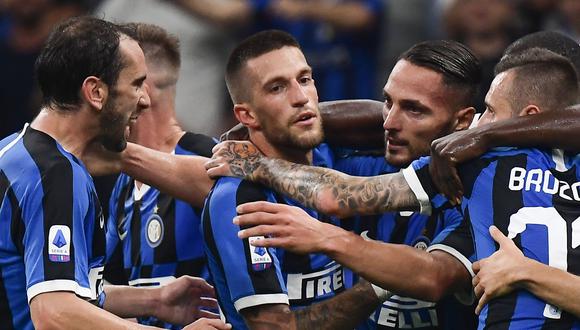 Danilo D'Ambrosio marcó el único gol del partido con el que Inter de Milán venció a Lazio. (Foto: AFP / Marco Bertorello)