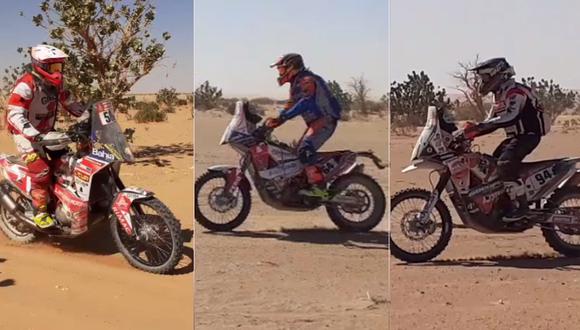 Sebastián Cavallero, Carlo Vellutino y Lalo Burga siguen en carrera en el Dakar 2020 y así lo vimos en su recorrido de este martes. (Video: Christian Cruz Valdivia, enviado especial de El Comercio)