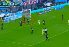 América vs. Necaxa: mira el gol de Henry Martín para el 1-0 que hizo estallar el estadio Azteca | VIDEO