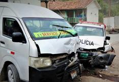 Perú: policía muere tras choque de patrullero con combi en Cusco