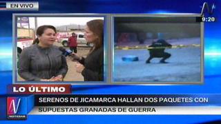 Policía detona dos explosivos hallados en calle de Jicamarca