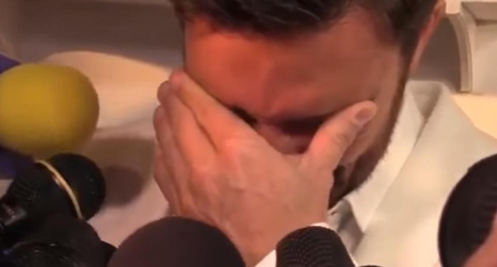 Julián Gil rompe en llanto tras hablar de su hijo. (Foto: captura)