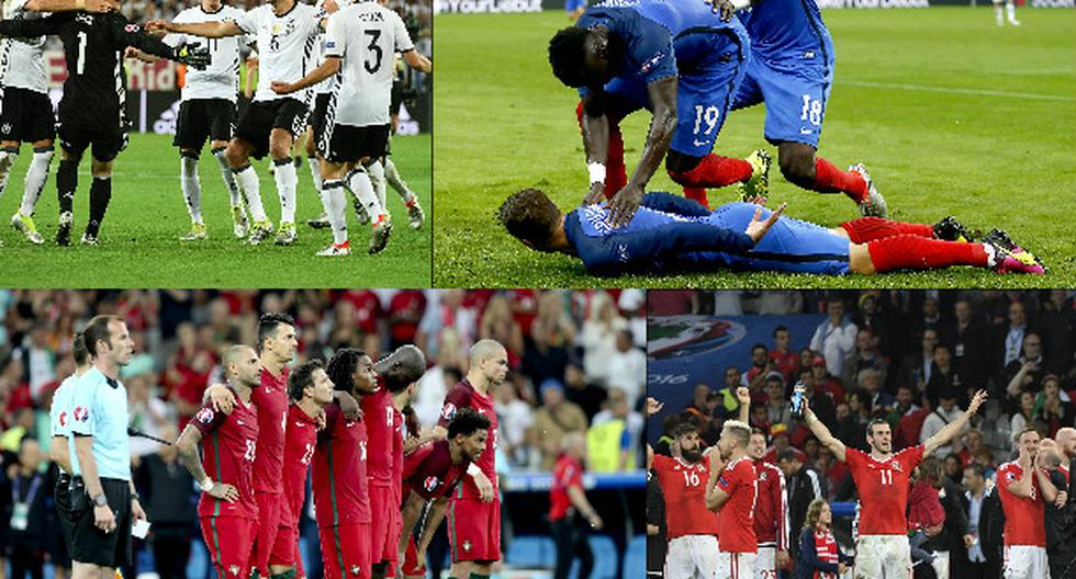 Portugal, Gales, Alemania y Francia son los semifinalistas de la Eurocopa 2016. (Foto: AFP, EFE)