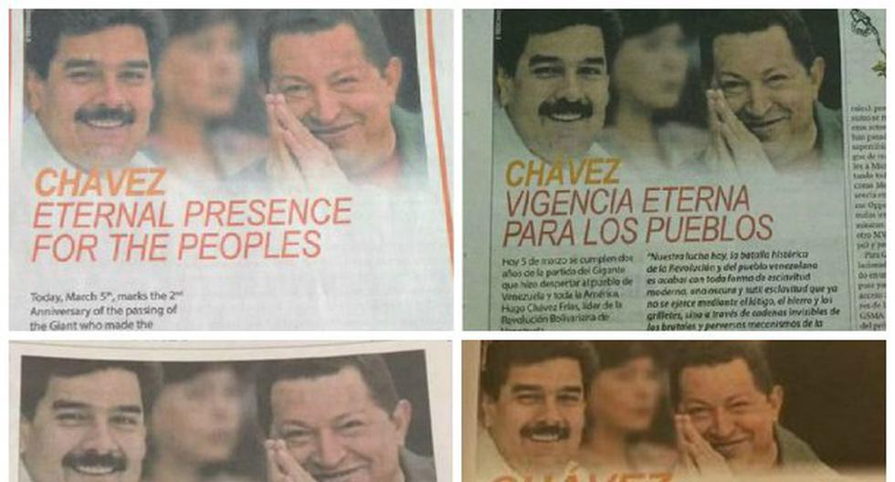 Conmemoraron la muerte de Hugo Chávez en diarios del mundo. (Foto: Infobae)