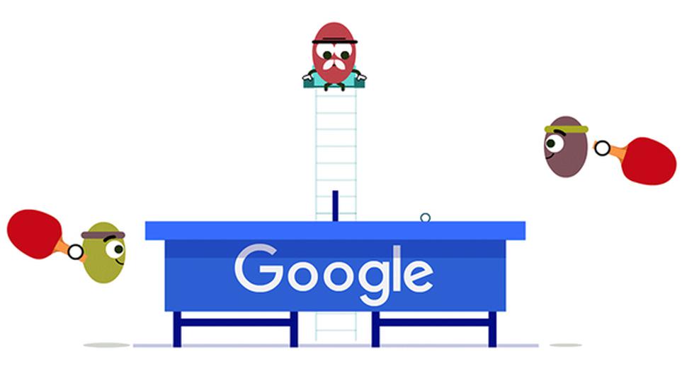 El décimo sexto día de las Olimpiadas de Río 2016 fue aprovechado por Google para mostrarnos este simpático doodle animado dedicado al tenis de mesa. (Foto: Captura)