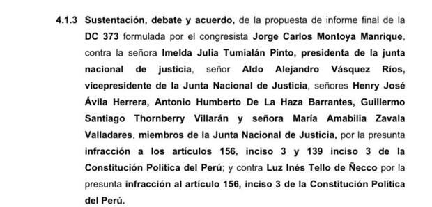 Esta es la agenda de la Subcomisión de Acusaciones Constitucionales