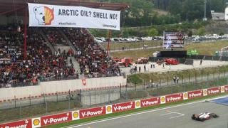 Greenpeace protesta contra Shell durante el Gran Premio de Bélgica