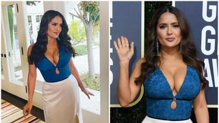 Globos de oro: Salma Hayek y el atuendo con el que impactó en la ceremonia | FOTOS